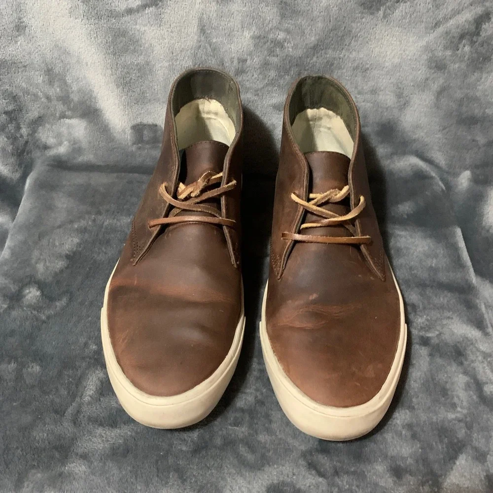 SeaVees Maslon Desert Boot Brown Rugged Oiled Leather Chukka Sneaker Mens 10.5
